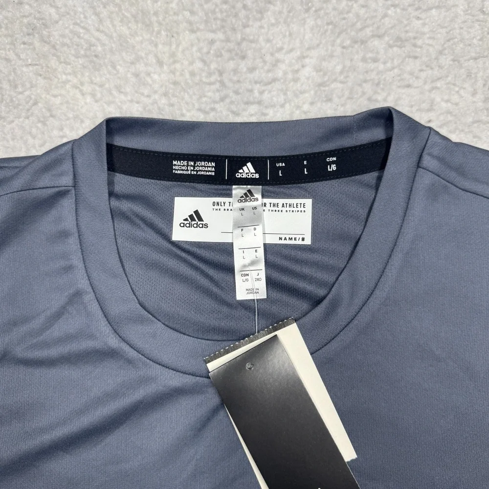 NWT Adidas ClimaTech Aeroready Short Sleeve Athletic‎ T-Shirt Gray Men's Size L